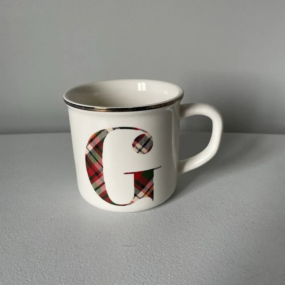 Pottery Bran Stewart Plaid Alphabet 